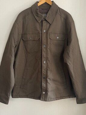 NWOT Royal Robbins Sherpa Lined Canvas Shacket Jacket Men’s L Brown
